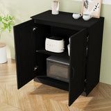 VOWNER TV Stand for TVs up to 75", 4-Piece TV Hutch with Cabinets, Entertainment Center with Bookshelves, Modular TV Console for Living Room, 2C+2H (Black, 111.12" W) VOWNER