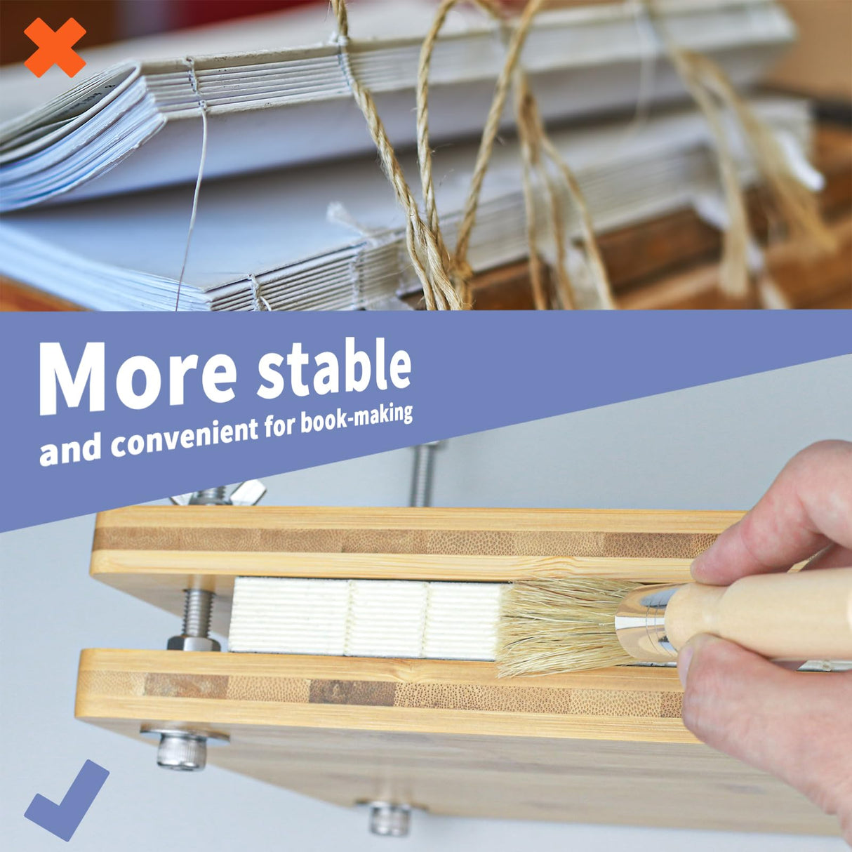 Eohcofys Book Binding Kits, Book Press Binding Materials Tools Bookbinding Kit for Beginners 11.6 x 7.9 Inch Eohcofys