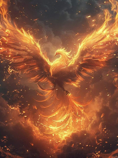 EATUKYIC Phoenix Diamond Art Kits for Adults, Diamond Painting Animals Diamond Art Kits, 5D Diamond Dots Gem Art Crafts Round Diamond Painting, for Home Wall Decor Gifts Hobbies for Women 12x16 inch