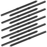 BLIKA 40 Pack T316 Stainless Steel Black Right&Left Handed Thread Swage Lag Screws for Wood Posts of 1/8" Deck Cable Railing Kit, Wire Railing Kit for Decks with Wrench, DIY Wood Baluster BLIKA