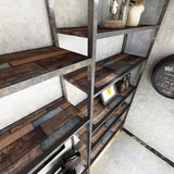 Livelynine Shiplap Peel and Stick Barnwood Wallpaper for Walls Rustic Barn Wood Wall Planks Bathroom Wallpaper 17.7X78.8 Wood Plank Contact Paper for Desk Cabinets Bulletin Board Paper Roll Classroom Livelynine