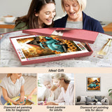 SJUTOUCI Fall Truck Diamond Painting Kits for Adults, Diamond Art Kits for Beginners, DIY 5D Full Drill Diamond Dots Gem Craft Art Home Wall Decor 12x12 inch, Farm SJUTOUCI