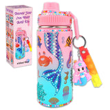 7july Decorate Your Own Water Bottle Kits for Girls Age 4-6-8-10 (Stainless Steel),Mermaid Themed Painting Crafts,Fun Arts and Crafts Gifts Toys for Girls Birthday Christmas 7july