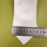 YANIYA Male Blank Sublimation Necktie Solid Color White Embryo DIY Neck Tie for Casual Formal Wedding Party Business Occassion YANIYA