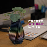 HATCHBOX 1.75mm Multicolored Dark Rainbow PLA 3D Printer Filament, Dimensional Accuracy +/- 0.03 mm, 1 kg Spool, 3D Printing Filament HATCHBOX