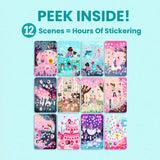 Princess Sticker Book Activity for Kids, A Magical World by Cupkin, Toddler Airplane Travel Essentials, 500+ Stickers for Kids 12 Scenes + Coloring Book Pages, Princess Gift, Crafts Ages 2-8 CUPKIN