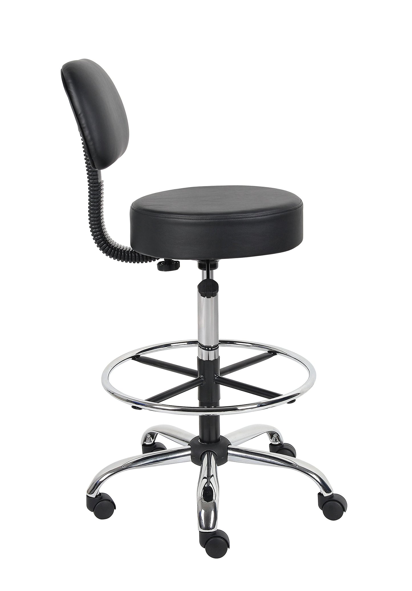 Boss Office Products Be Well Medical Spa Drafting Sool with Back in Black