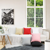 Coddsmz Set of 2 Sublimation Blanks Pillow Cases Cushion Covers Heat Transfer Pillow Cases DIY Cushion Cover with Concealed Zipper 18x18 Inch Black Coddsmz