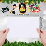 Jtnohx Stiff Felt Sheets, 32 Pcs Felt Fabric, 7"×11.3" Color Felt for Crafts, Craft Felt Square for Sewing Embroidery Handwork and Festivals Party (White) Jtnohx