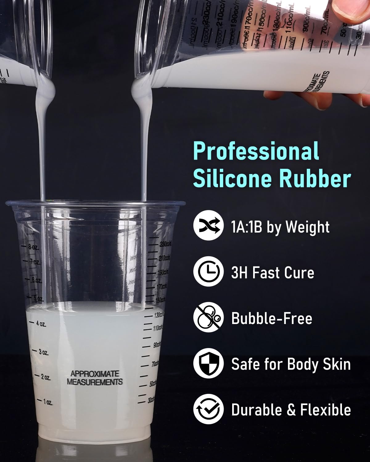 Nicpro 92OZ Silicone Mold Making Kit, Super Elastic Liquid Silicone Rubber for Mold Making, Fast Cure Translucent Platinum Silicone with 12 Mica Powder for Casting Resin Nicpro