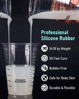 Nicpro 92OZ Silicone Mold Making Kit, Super Elastic Liquid Silicone Rubber for Mold Making, Fast Cure Translucent Platinum Silicone with 12 Mica Powder for Casting Resin Nicpro