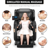 Massage Chair Full Body,Zero Gravity Recliner with Shiatsu Massage, Massage Recliner Chair with Airbags, Foot Massage, LCD Control, Waist Heater, Bluetooth,Suitable for 5.1-5.7Ft Height (Black) AOVOJRM