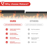 Matace 40x40 Inch Large Fireproof Welding Blanket & Pad, 5mm Thickened Fire Resistant Carbon Felt Cloth, Flame Retardant Fabric, Heat Shield for Grill Cover, Soldering, Firepit, Smoker, Black Matace