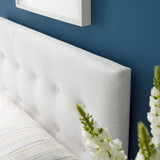 Modway Emily Twin Biscuit Tufted Performance Velvet Headboard, White Modway