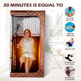 amocane Portable Infrared Sauna for Home, Full Body Personal Saunas Tent at Home Spa with Heating Foot Pad, Remote Control & Foldable Chair for Relaxation & Detox(L 33.8" x W 33.8" x H 65.7") amocane