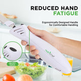 NutriChef Electric Carving Turkey Slicer Kitchen Knife | For Thanksgiving | Portable Electrical Food Cutter Knife Set with Carving Blades & Wood Carving Stand | Cuts Meat, Bread, Cheese & Fruit NutriChef