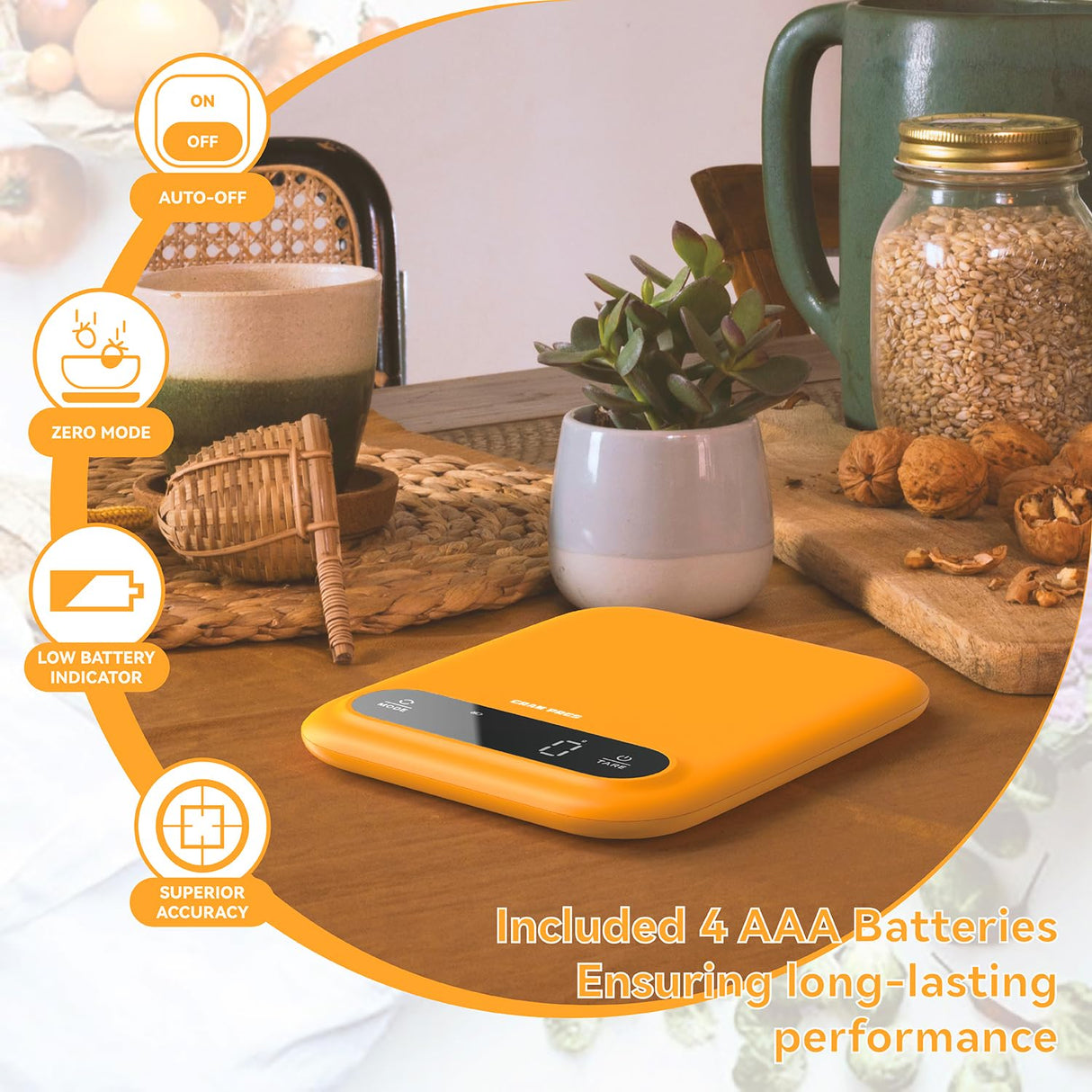 GRAM PRES Digital Food Scale 11lb/0.01oz, Kitchen Scales Digital Weight Grams and Oz for Weight Loss, Baking and Cooking,LED Display GRAM PRES