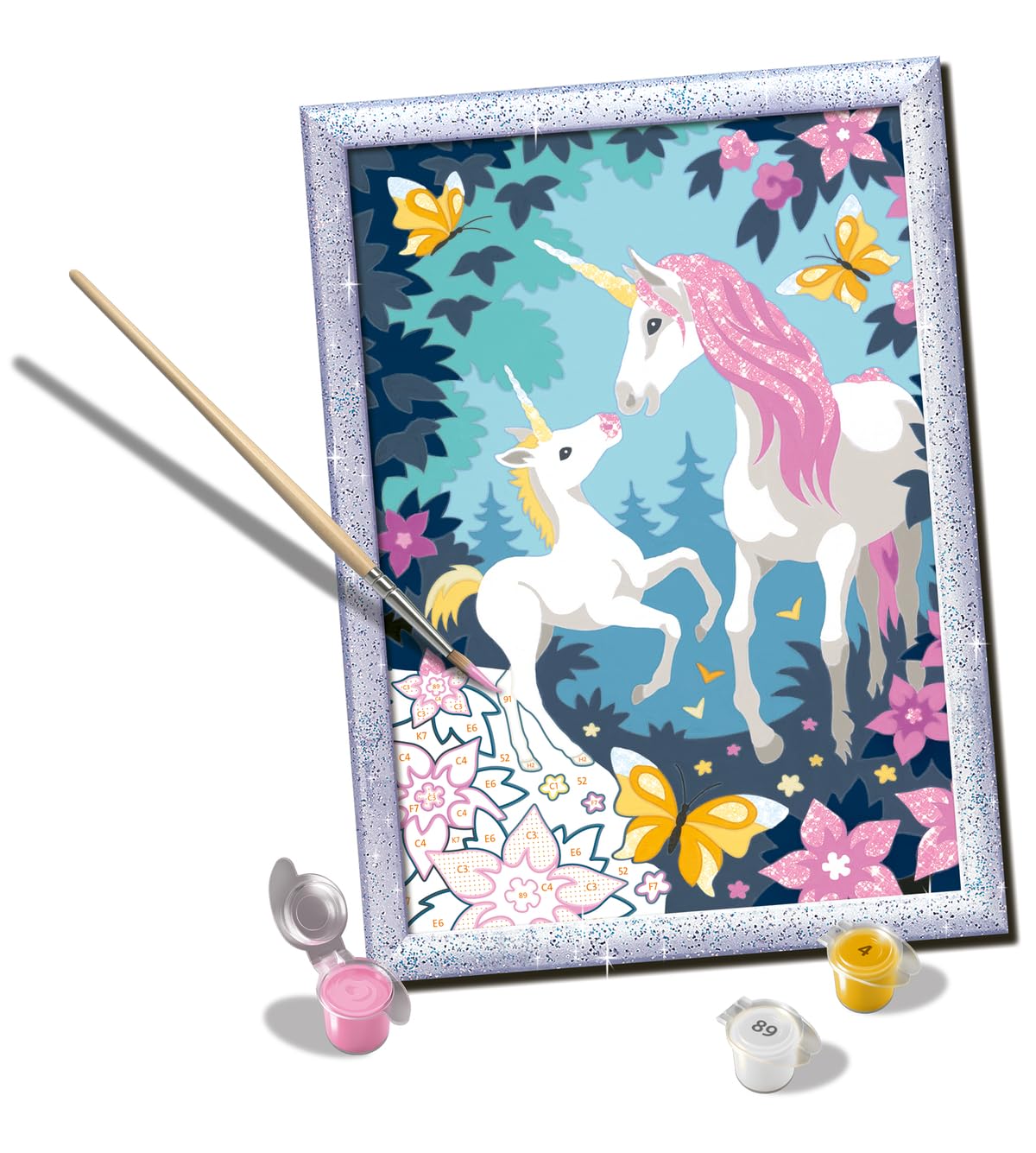 Ravensburger CreArt Hello Little Unicorn Paint by Numbers Kit for Kids - 25976 - Painting Arts and Crafts for Ages11 and Up Ravensburger