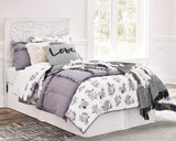 Signature Design By Ashley Paxberry Twin Boho Headboard, Distressed White Signature Design by Ashley