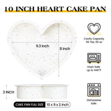 AOTASO Silicone Heart Shaped Cake Pans 10 Inch Large Heart Cake Pan for Valentine's Day Nonstick Silicone Heart Molds for Baking (2 Pcs Set, Cream) AOTASO