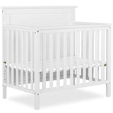 Dream On Me Ava 4-in-1 Convertible Mini Crib in White, Greenguard Gold Certified, Non-Toxic Finish, Comes with 1" Mattress Pad, with 3 Mattress Height Settings Dream On Me