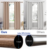 Wood Curtain Rods for Windows: 1 Inch Diameter Adjustable Drapery Rods 28" to 48", Decorative Window Curtain Rods with Imitation Wood Grain Leaf Pattern Finials,Heavy Duty Single Curtain Rods for UNCONSIL