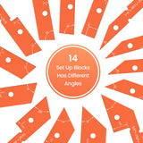 Neitra Router Table Setup Blocks Woodworking - 14pcs Aluminum Alloy Precision Setup Bars for Routers Tables Saw Accessory, Measuring Height Depth Angle Gauge with Storage Case (Each in Varies Thick) Neitra