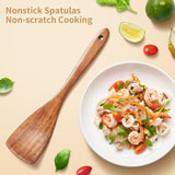 Wooden Spoons for Cooking,Teak Wood Kitchen Utensils Set – 3 Pcs Wooden Cooking Utensils for Nonstick Pans & Cookware – Sturdy, Lightweight & Heat Resistant Airesly