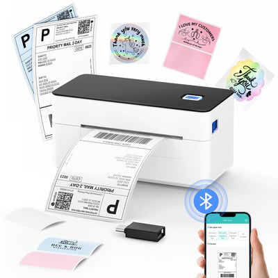 SVANTTO Bluetooth Thermal Shipping Label Printer 4x6, Compatible with Windows/Mac/Android/iOS, High-Speed 4x6 Label Printer for USPS, UPS, Ebay, Etsy, Shopify, Poshmark, Inkless Printing