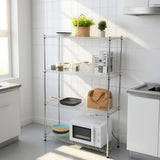 hiLISS Heavy-Duty 4 Tiers Chrome Steel Wire Shelving NSF Certified. Adjustable Storage Rack for Kitchen,Garage,and Laundry Utility Room (Chrome-4Tiers-36x14x54) hiLISS