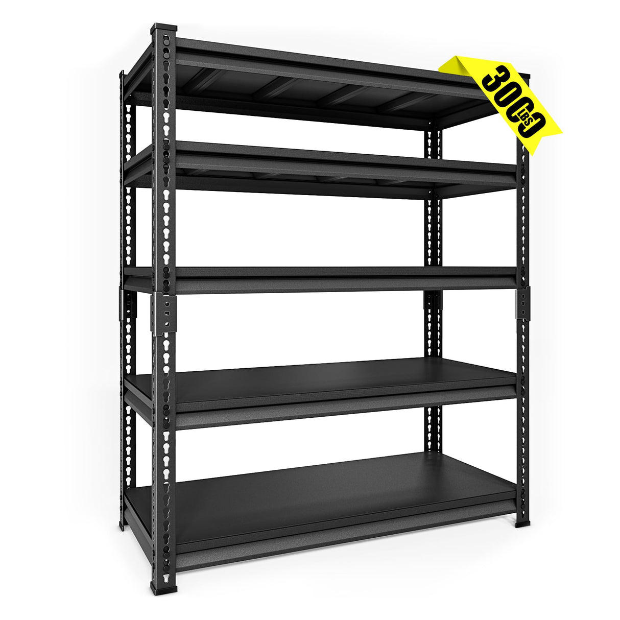 SDXYSTCE 48" W Garage Storage Shelves Heavy Duty, 3000LBS Loads Adjustable Garage Shelving, 5-Tier Metal Shelving Units and Storage Racks, Industrial Utility Shelf,48" Wx24 Dx78 H, Black SDXYSTCE