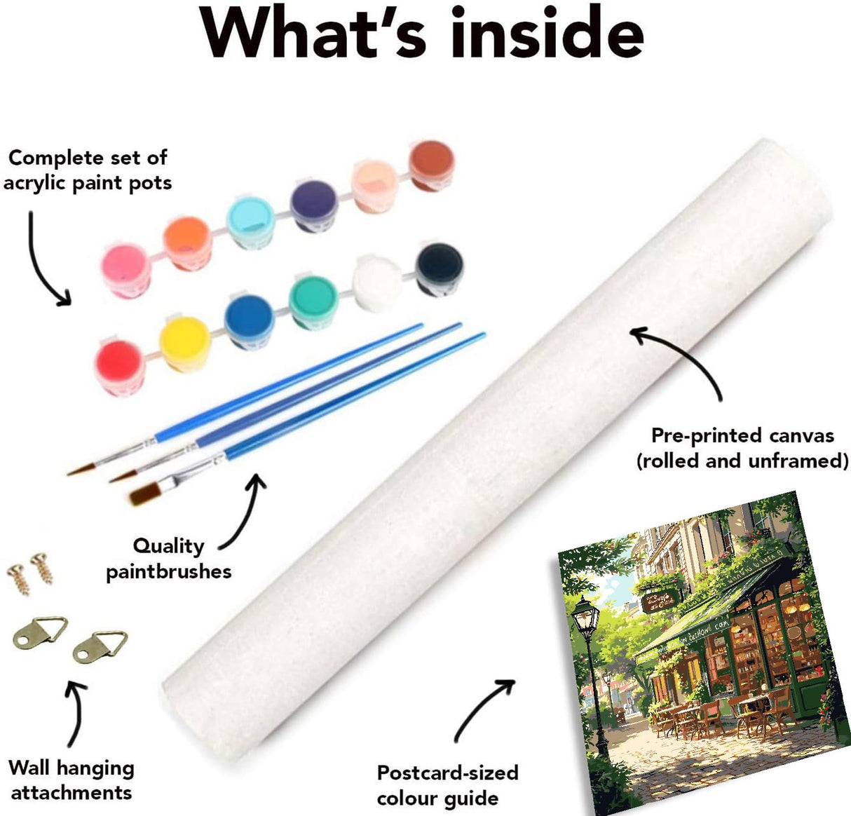 Mrnsiet Paint by Numbers Kit for Adults, Easy Street Cafe Adult Paint by Number Kits on Canvas, Spring Scene DIY Acrylic Oil Number Painting Kits for Home Wall Decor Gift 16x20 Inch Mrnsiet