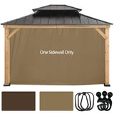 Coastshade Gazebo Pergola Canopy Panel Sidewalls Replacement 10ft Gazebo Pergola Privacy Panels Sidewall for Gazebos with 12Curtain Rings &12Rail Hooks, Khaki CoastShade