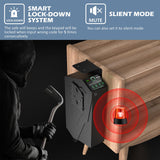 Z ZLJUAN Mounted Gun Safe for Pistols,Quick-Access Handgun Safe for Nightstand Bedside Desk Bed Gun Safes,Pistol Safe with Biometric Fingerprint, Keypad Lock,Key Z ZLJUAN