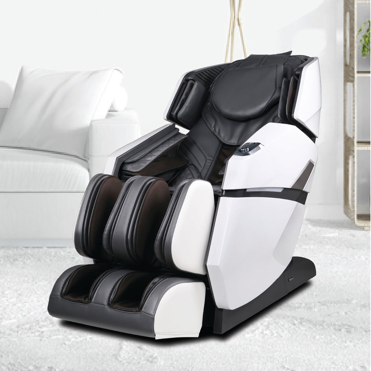 Osaki Titan Summit Flex | Gray | SL-Track Zero Gravity Full Body Massage Chair | Body Scanning | Lumbar and Calf Heating | Bluetooth Speaker | Space Saving | Full Body Airbag Compression Osaki