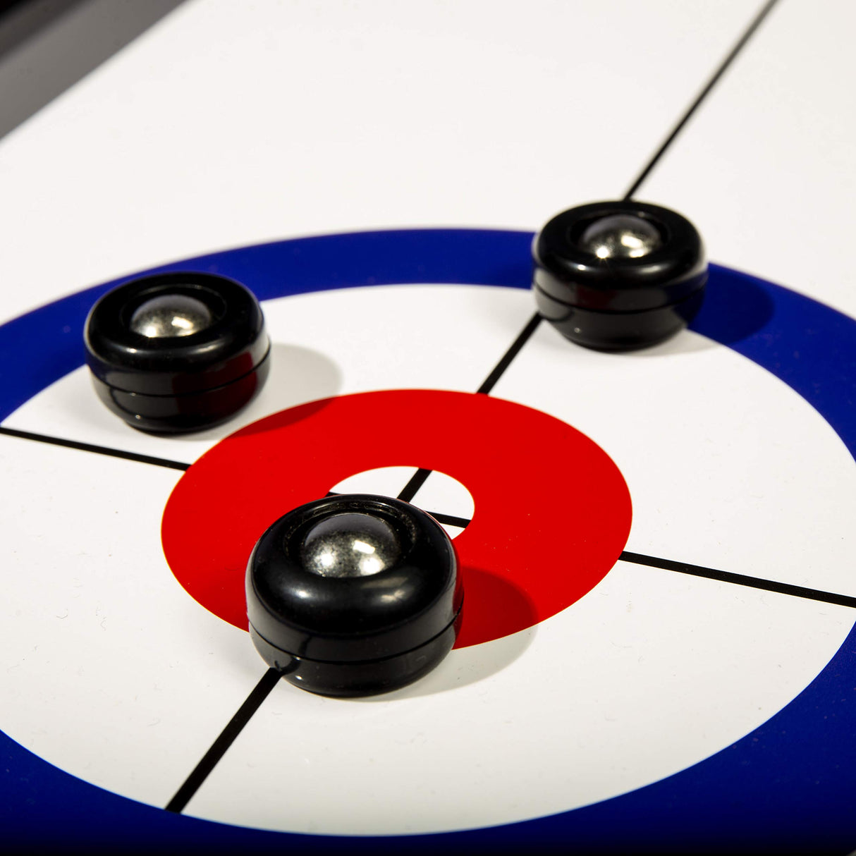 Franklin Sports 2-in-1 Shuffleboard Table and Curling Set - Portable Tabletop Set includes 8 Rolling Mini Pucks - 45" Franklin Sports