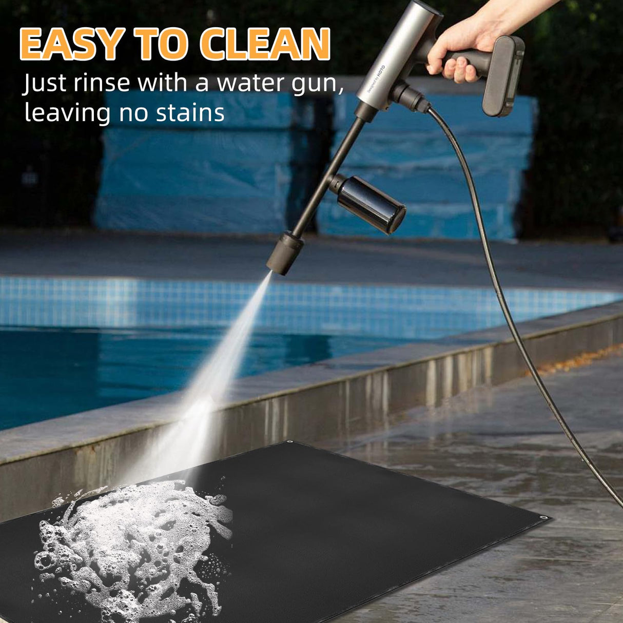 90x48 inch Outdoor Grill Mats for Outdoor Gril，Protective Mats for Decks and Patio BBQ,Fireproof Fire Pit Mat,Indoor Fireplace Mat,Oil Proof Waterproof Under Grill Floor Mats,Easy to Clean SONGC