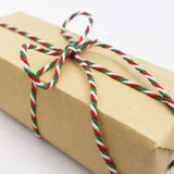 Cotton Twine Green Red and White Baker String 2mm Thick 328 Feet Christmas Twine for Gift Wrapping DIY Crafts Home Decoration Gardening Leecogo
