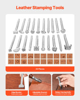 VEVOR Leather Working Tools Kit, 92 PCS Leather Craft Tools with Portable Leather Storage Bag, Engraving Punching Sewing Stamping Sanding Tools, Ideal for Beginners DIY Enthusiasts and Professionals VEVOR