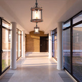 SGLfarmty Farmhouse Pendent Lights in Kitchen Island, Rustic Wood Pendant Light with Glass Shade, Bronze Entryway Pendant Lighting, Adjustable Glass Hanging Light Fixtures for Foyer, Sink, 1 Pack SGLfarmty