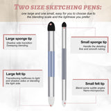 Kosiz 6 Pcs Artist Blending Sponge Pen 2 Sizes Double Headed Washable Blending Stump Pencil Sketch Pastel Rubbing Sponge Brush Stick Art Foam Drawing Tool for Artist Beginners Supplies (Morandi) Kosiz