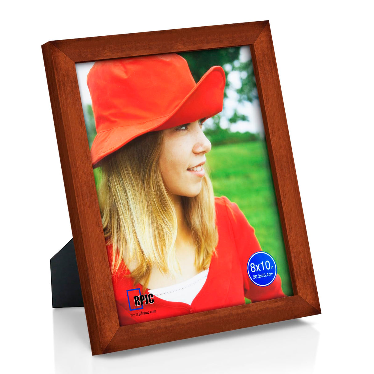 RPJC 8x10 Inch Picture Frame Made of Solid Wood High Definition Glass for Table Top Display and Wall Mounting Photo Frame Brown RPJC