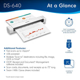 Brother DS-640 Compact Mobile Document Scanner, (Model: DS640) 1.5"x2"x11.9" Brother
