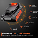 NEPOWILL 20V 3.5Ah Replacement Battery for Black and Decker 20v Lithium Battery LBXR20 LB20 LBX20 LBX2020 LST220, Compatible with Black & Decker 20V Battery for 20V Power+ Tools LCS1020 LDX20C NEPOWILL