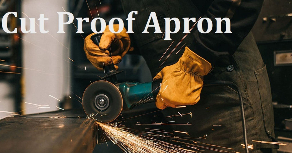 Leather Hubb 8-Pocket Leather Tool Apron Electrician Apron, Carpenter Apron, Tool Pouch, Apron for Welding, Blacksmith, Woodworking, BBQ Apron | Heat & Flame Resistant | Adjustable 33” to 54” Leather Hubb