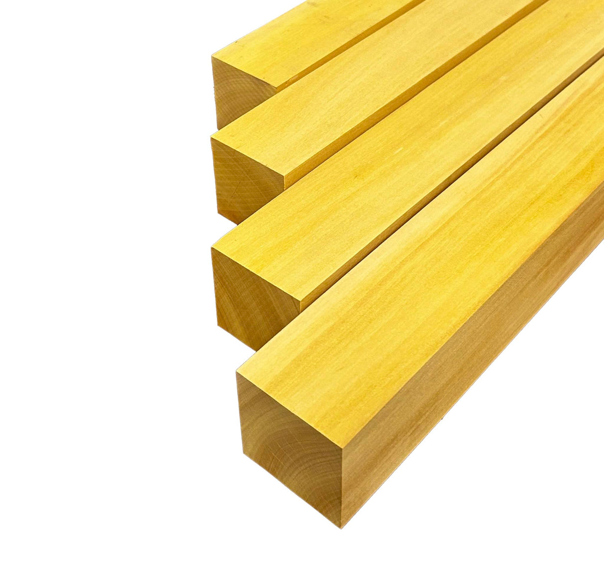 Barrington Hardwoods Yellow Heart Turning Blanks 2" x 2" (4 Pcs) (2" x 2" x 12") Barrington Hardwoods