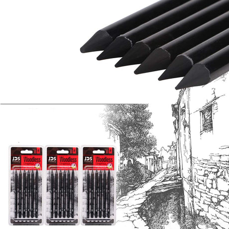 YYMIYU Full Graphite Pencils set 6 Piece.HB/2B/4B/6B/8B/EE (lead pencil) YYMIYU