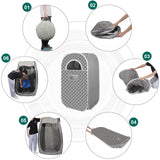 Portable Steam Sauna, Personal Sauna for Home,Steam Sauna,Sauna Box Sauna Tent with 3L Steamer, UV Atomization, Cycling Timer and 9 Levels - Silver Saupaolo