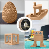 iSANMATE Wood Filament 1.75mm, PLA+ Wood Filament 1.75mm, 3D Printer Filament 1kg/Spool (Update 20% Real Wood Fiber) iSANMATE