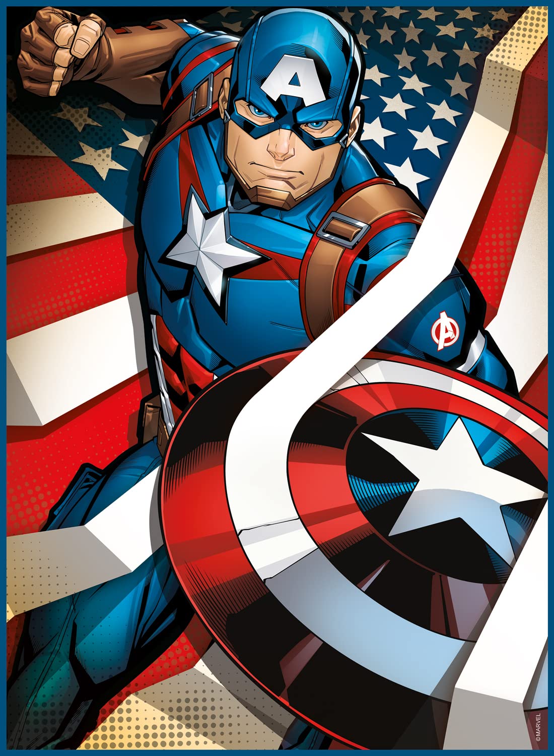 Buffalo Games - Marvel - Captain America: The First Avenger - 100 Piece Jigsaw Puzzle for Families -Challenging Puzzle Perfect for Game Nights - Finished Size is 15.00 x 11.00 Buffalo Games